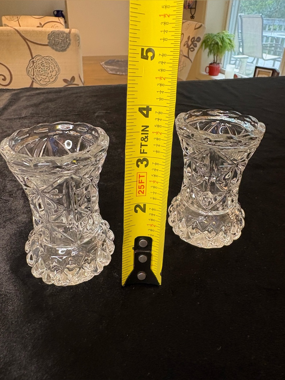 Vintage 1970’s German Crystal Bud Vase Set Of 2 - Picture 5 of 5